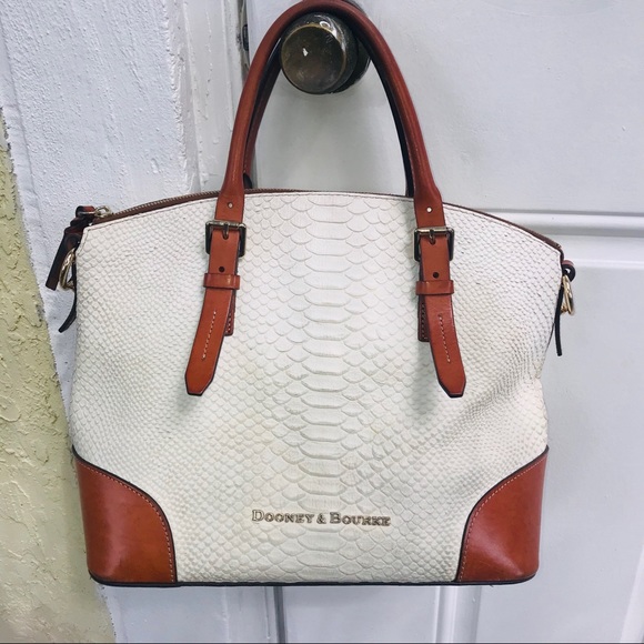 Dooney & Bourke Handbags - Dooney and Bourke Claremont Python Domed Satchel